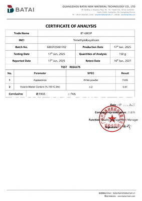 BT-6803 Trimethylsiloxysilicate Powder – Water-Resistant Agent for Long-Lasting Lipstick, Makeup Primer & Sunscreen