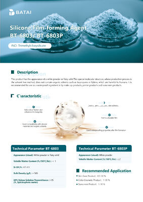 Trimethylsiloxysilicate Water Resistant Agent Ideal for Durable Cosmetic Formulations